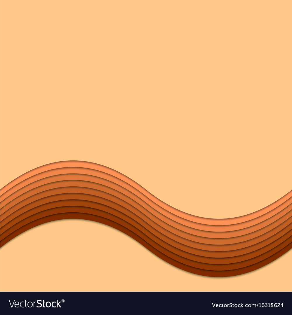 Abstract wave background template from curved