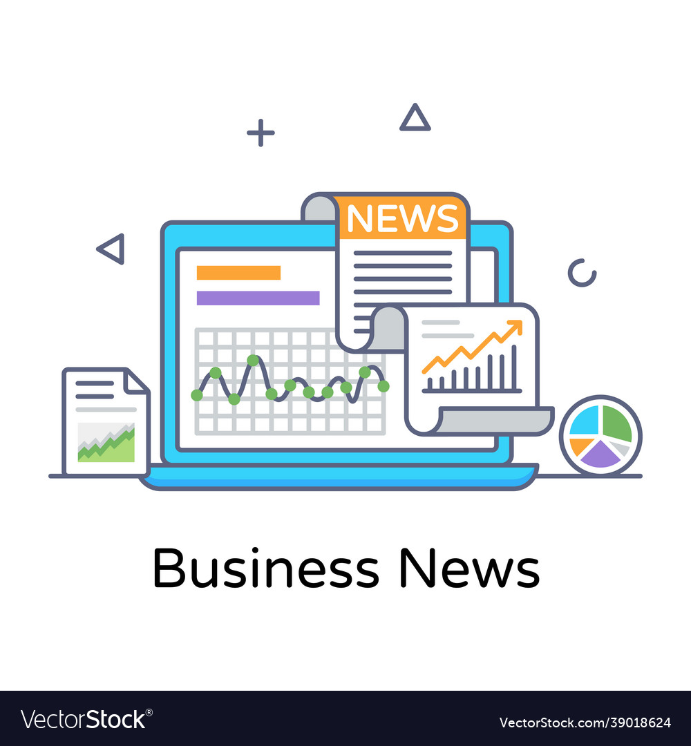 Business news Royalty Free Vector Image - VectorStock