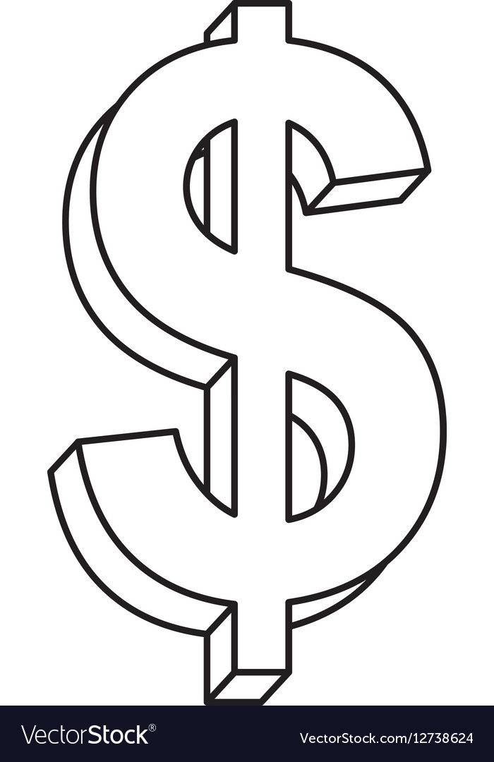 Cash symbol isolated Royalty Free Vector Image