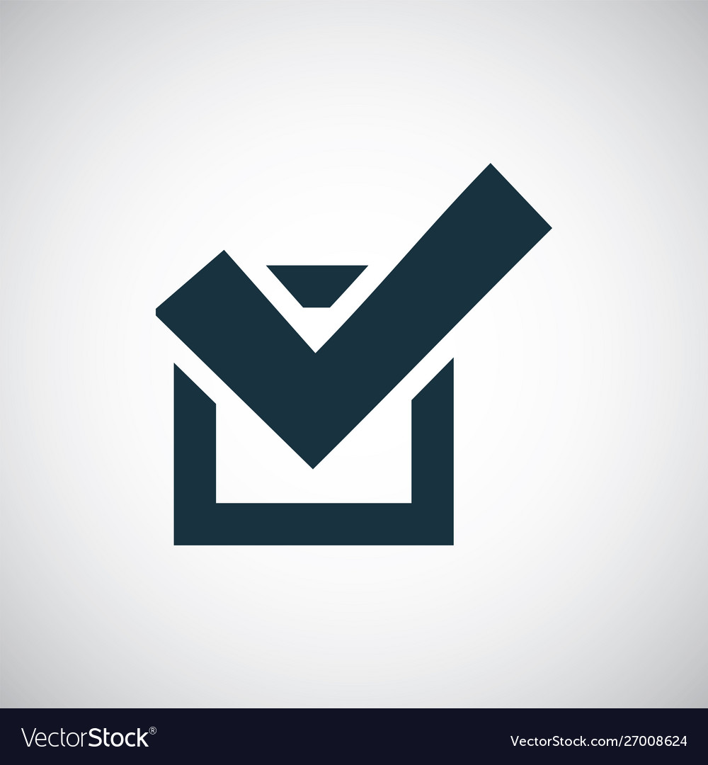 Check icon simple flat element concept design