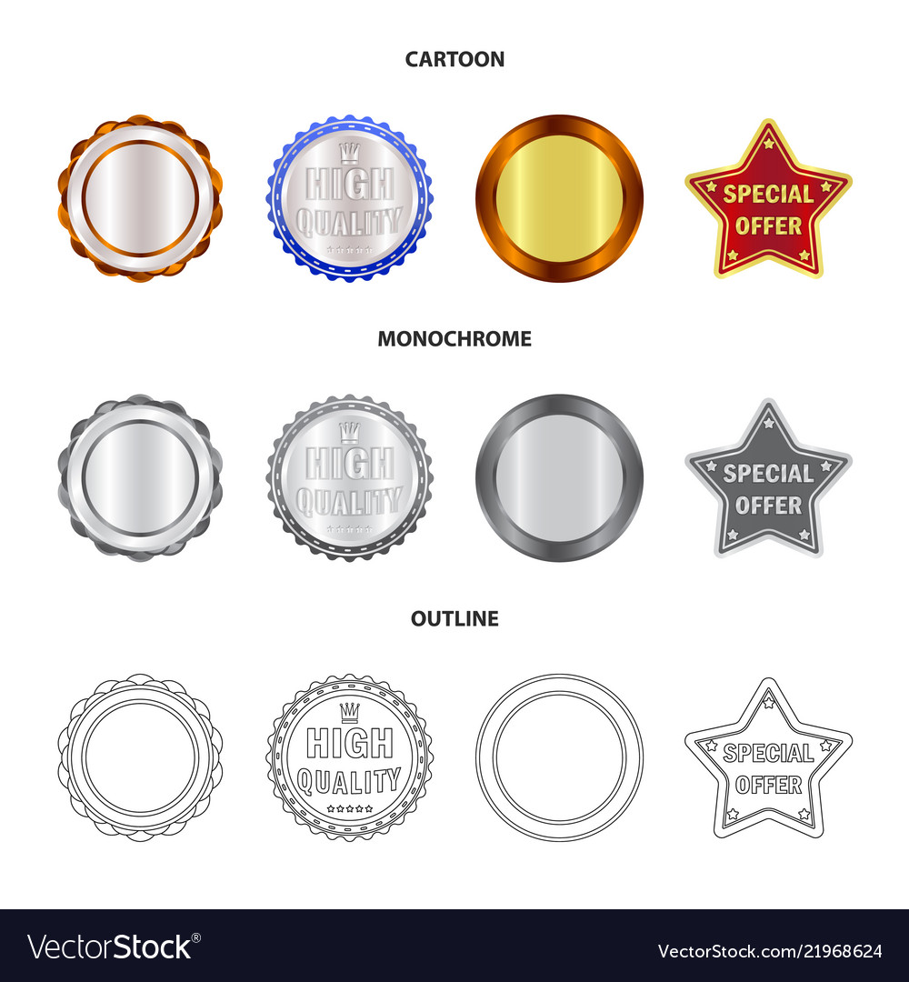 Isolated object of emblem and badge symbol Vector Image Isolated object of emblem and badge symbol