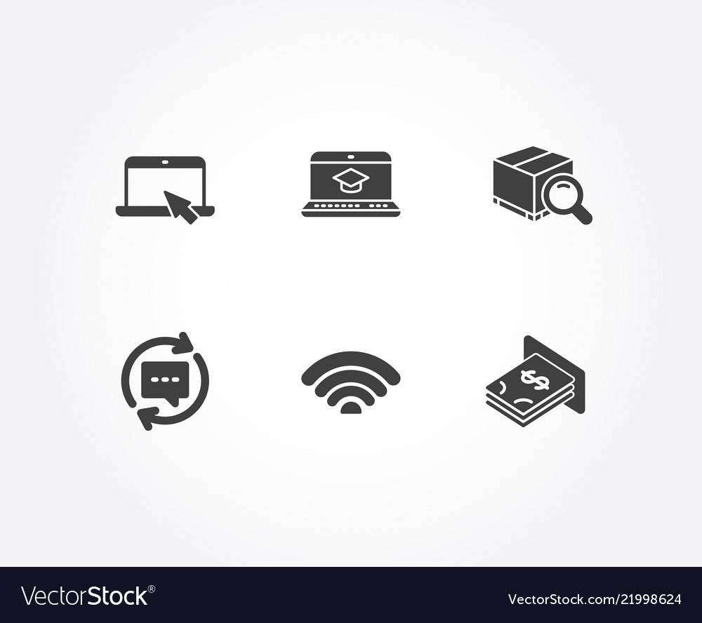 Portable computer update comments and search vector image Portable computer update comments and search
