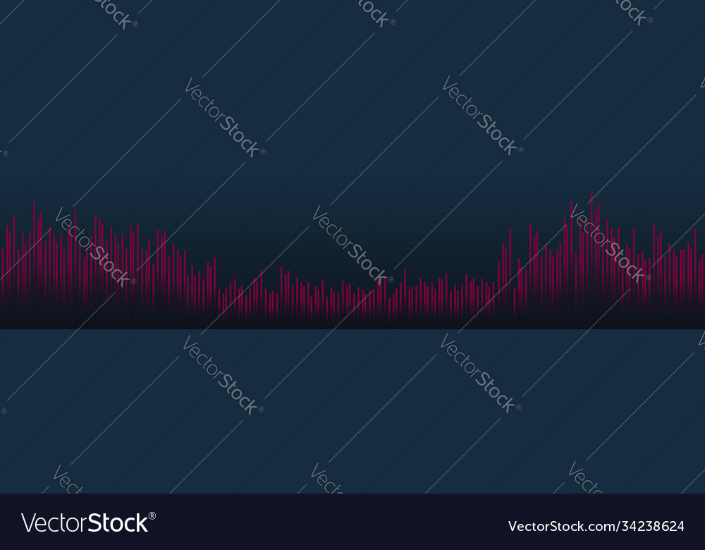 Seamless horizontal pattern with waves red