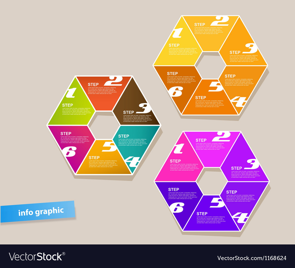 Set of infographic objects with numbers