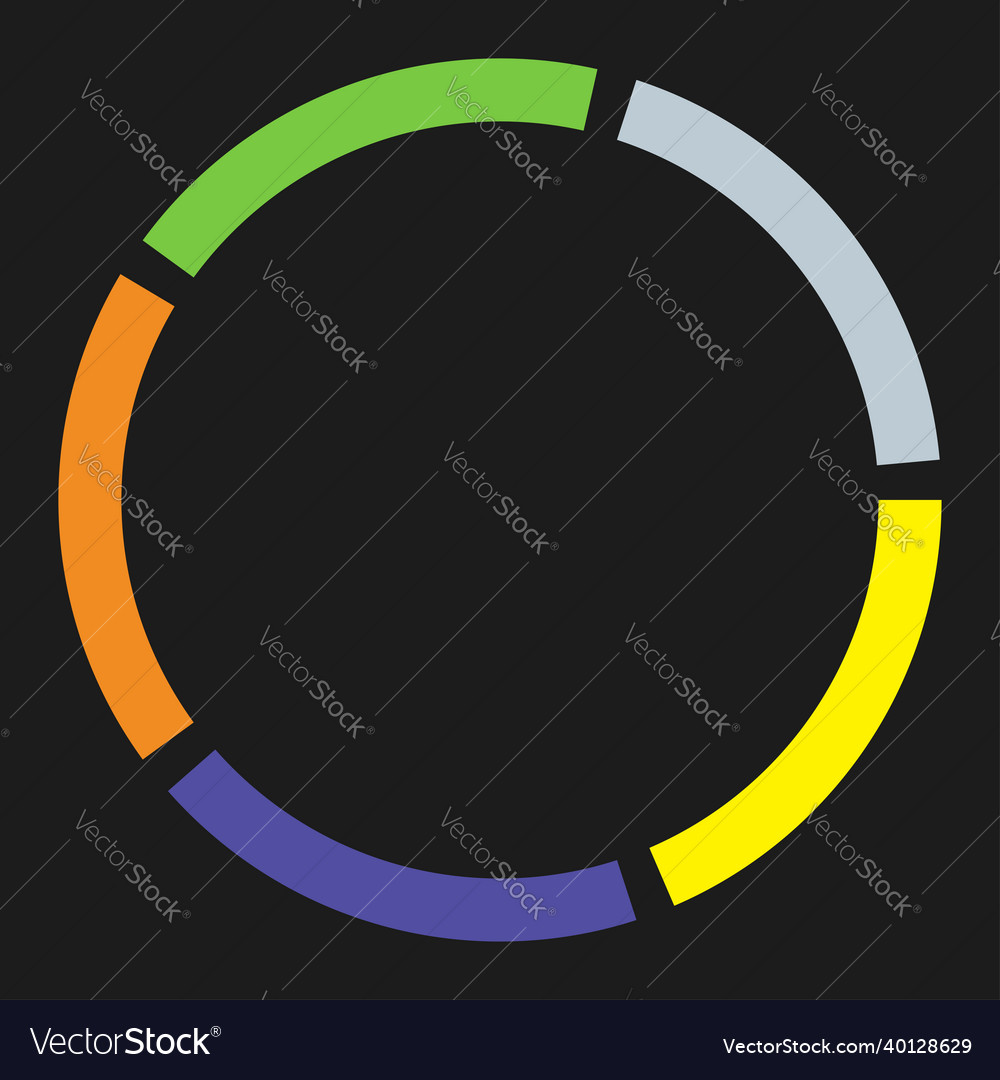 5 Teilschnitt segmentiert Kreis abstrakt gestrichelt vector image 5 Teilschnitt segmentiert Kreis abstrakt gestrichelt