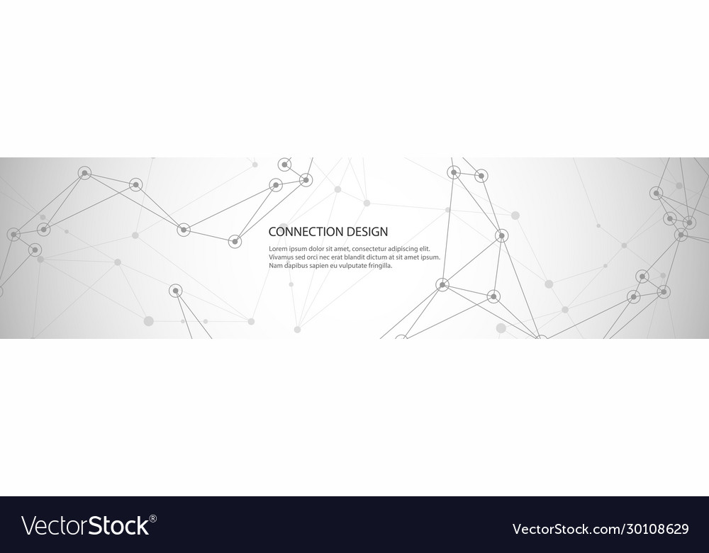 Banner design global connection with lines vector image Banner design global connection with lines
