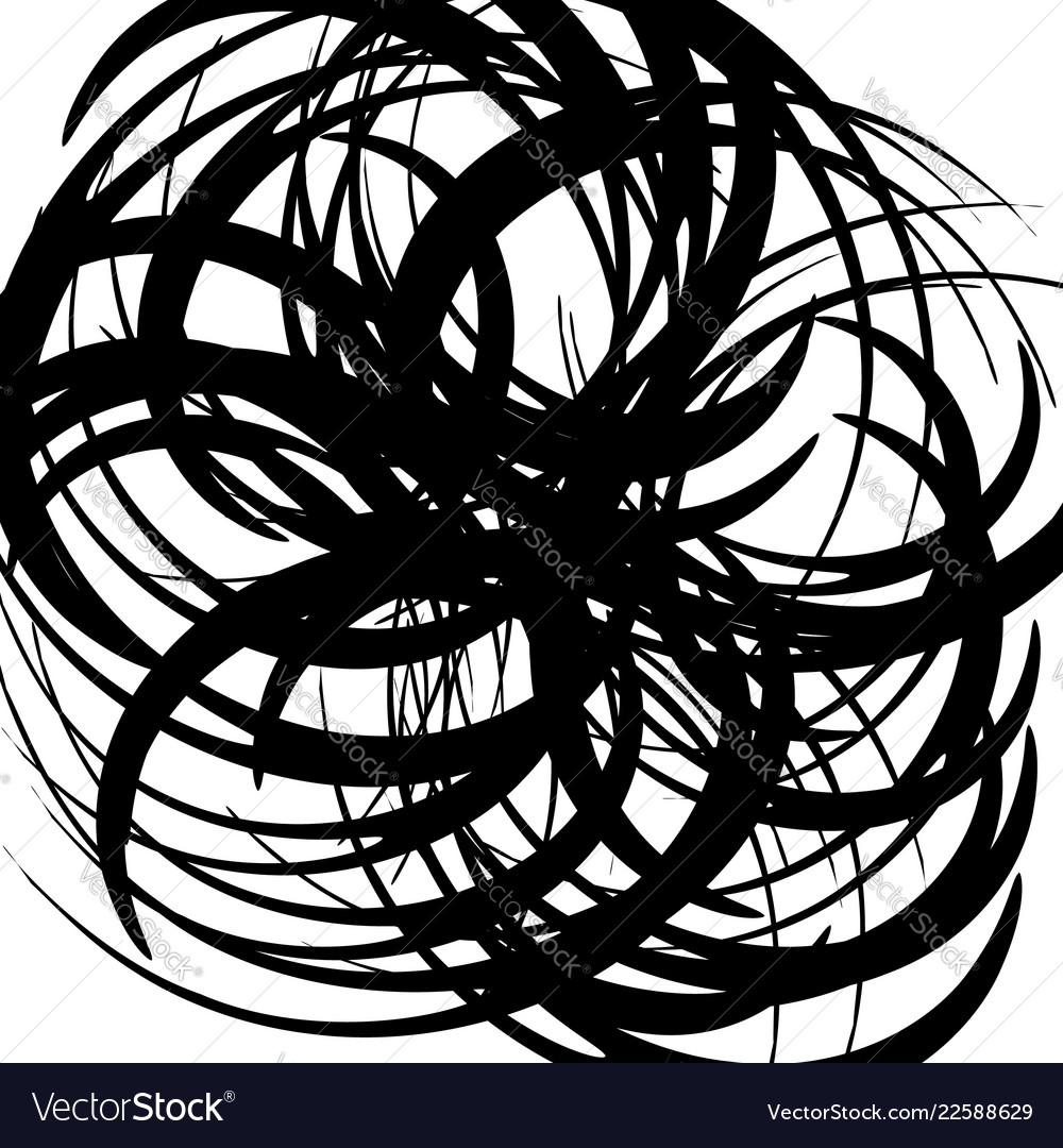 Chaotic random curved lines abstract artistic