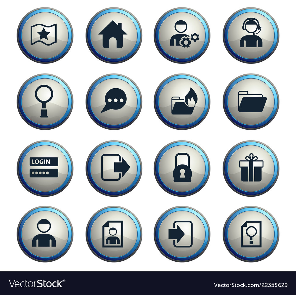 Forum interface icon set