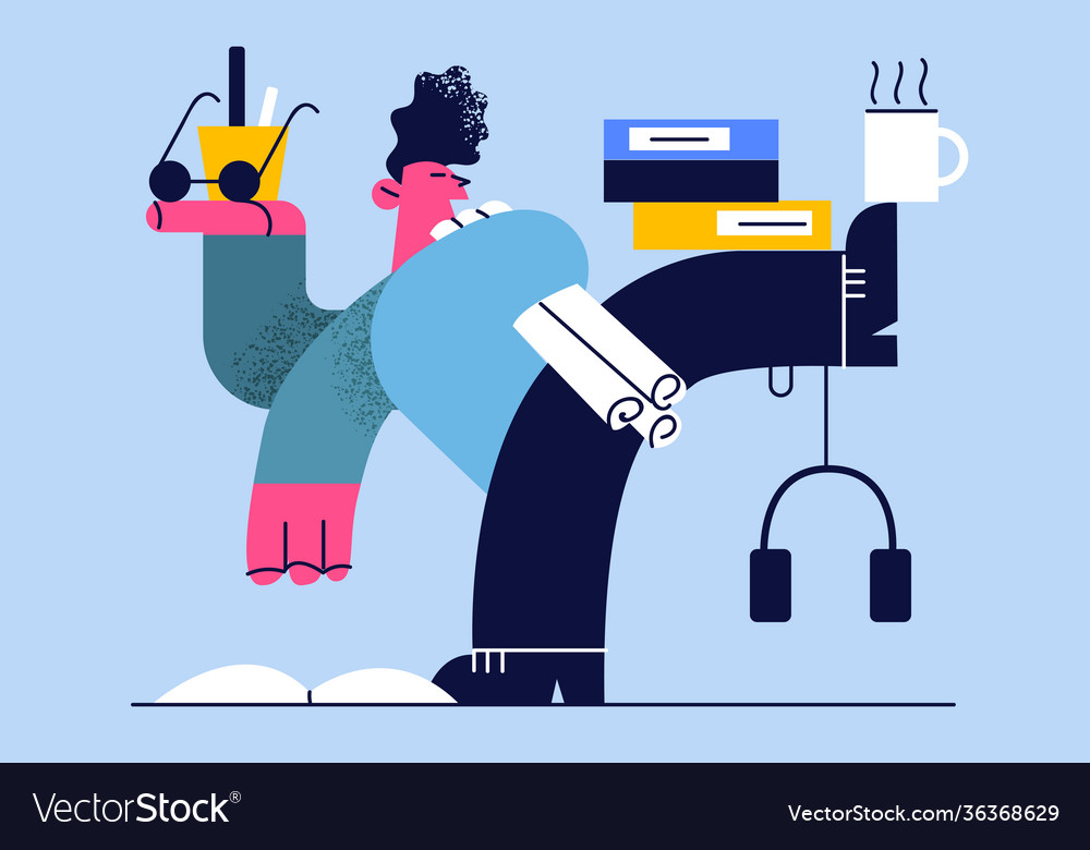 Multitask management balancing daily tasks Vector Image Multitask management balancing daily tasks