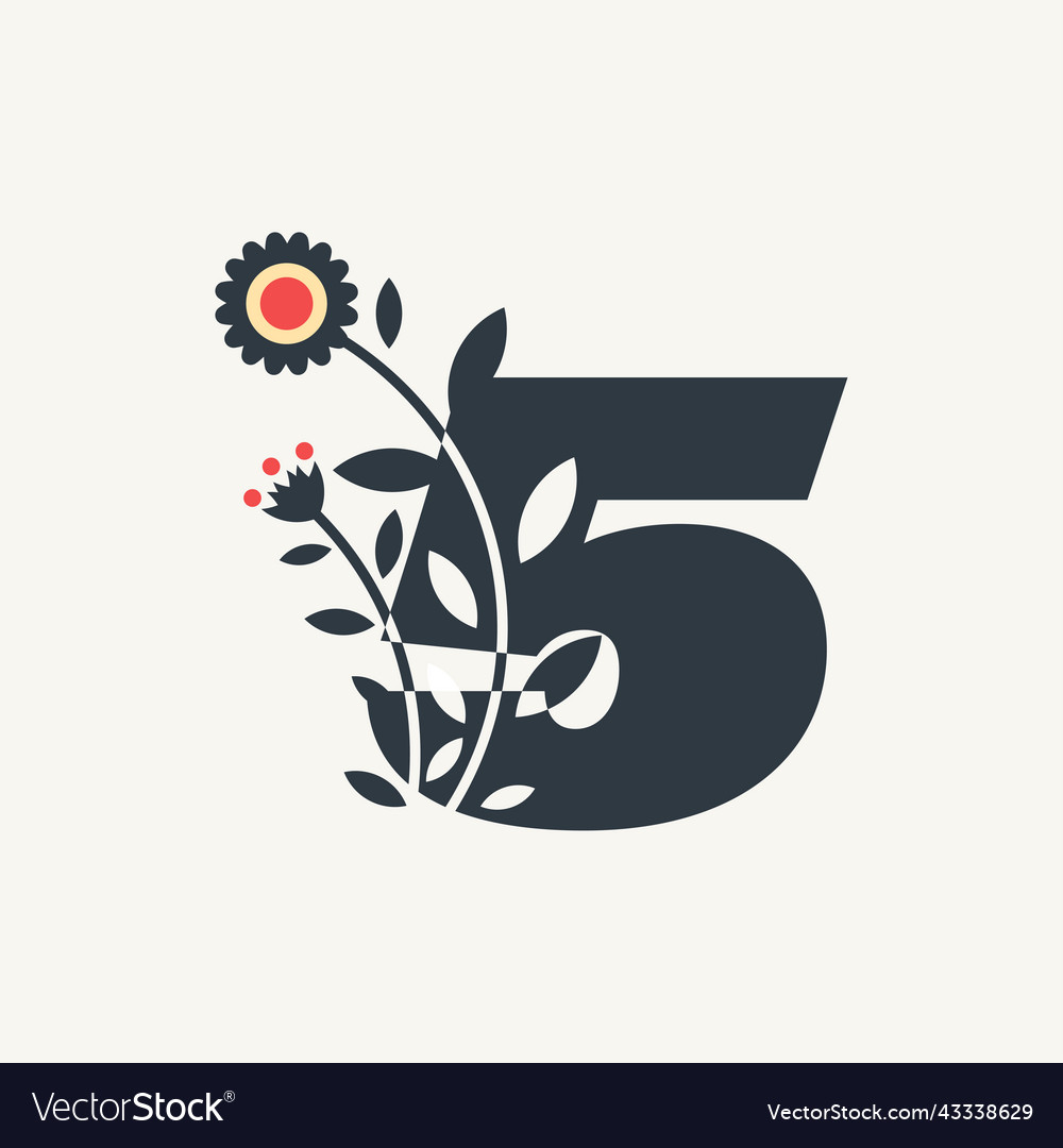 Numeric flower 5