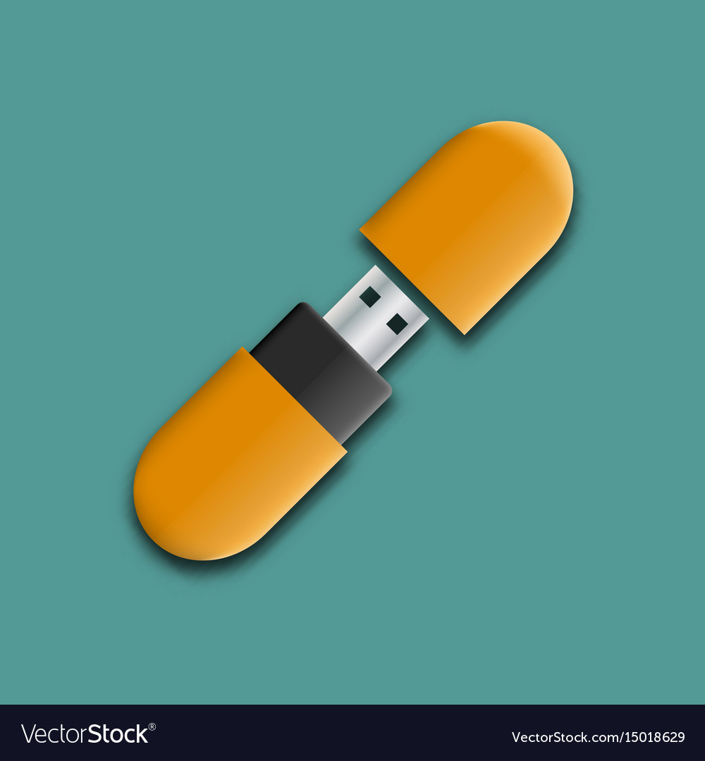 Photo realistic mock-up flash drive