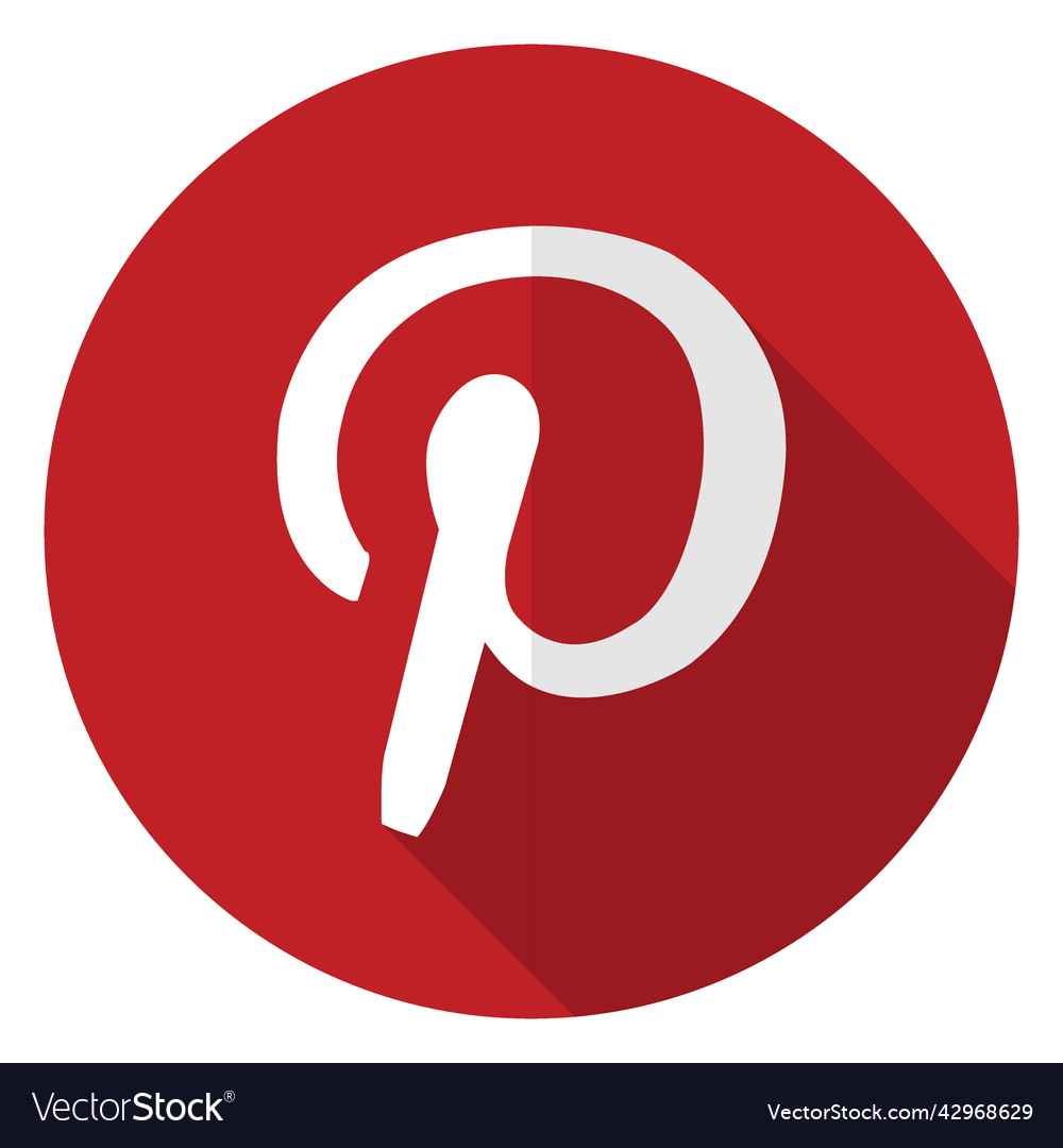 Pinterest icon logo Royalty Free Vector Image - VectorStock