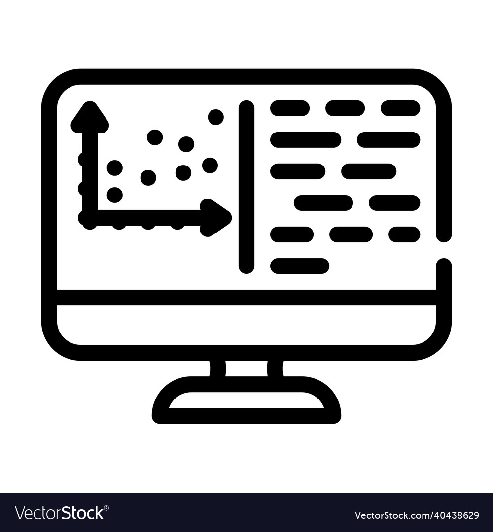 Programming data science line icon vector image Programming data science line icon