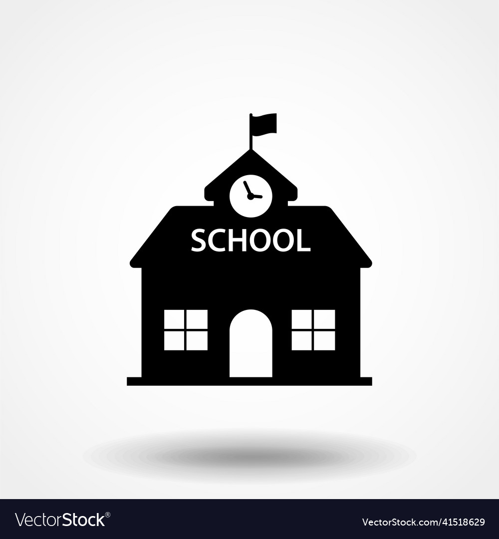 School Building Icon - Filled
