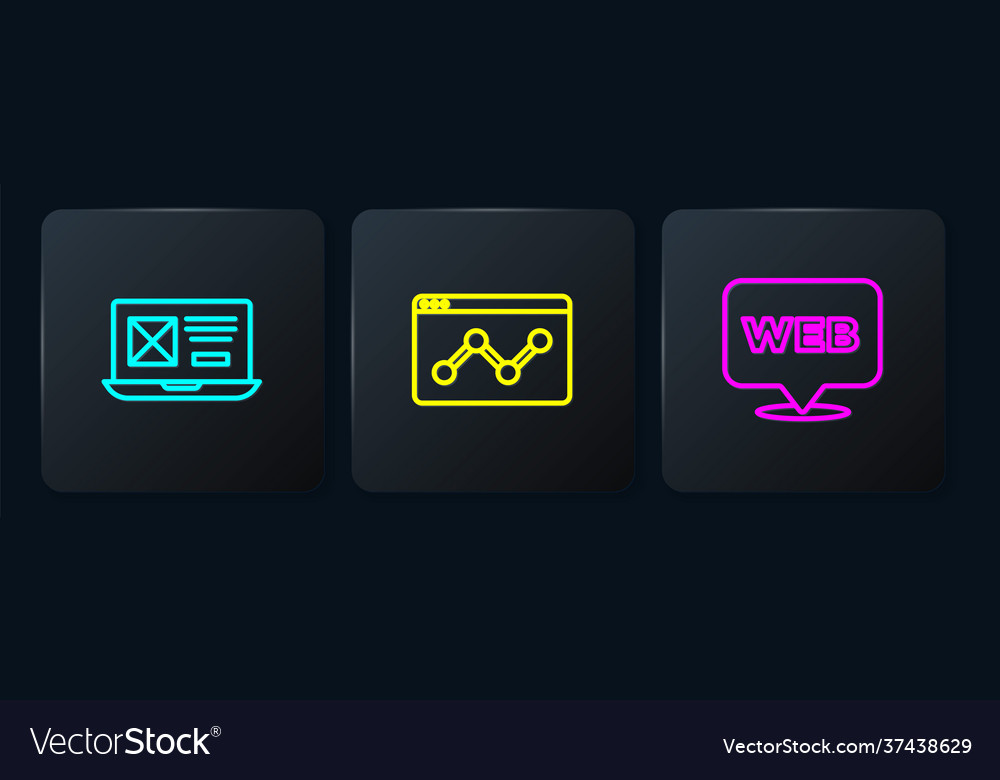 Set line ui or ux design web and graphic vector image Set line ui or ux design web and graphic