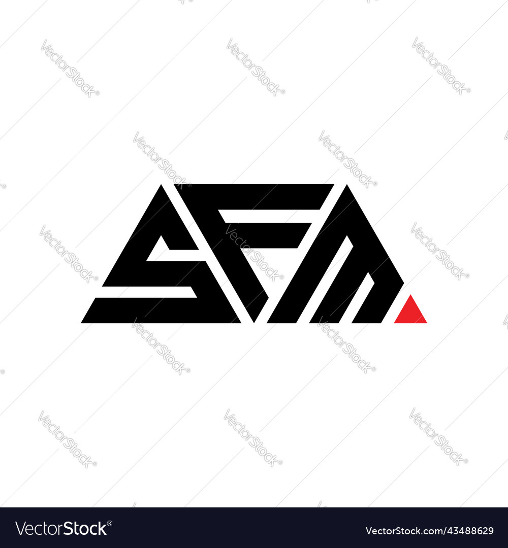 Sfm triangle letter logo design Royalty Free Vector Image