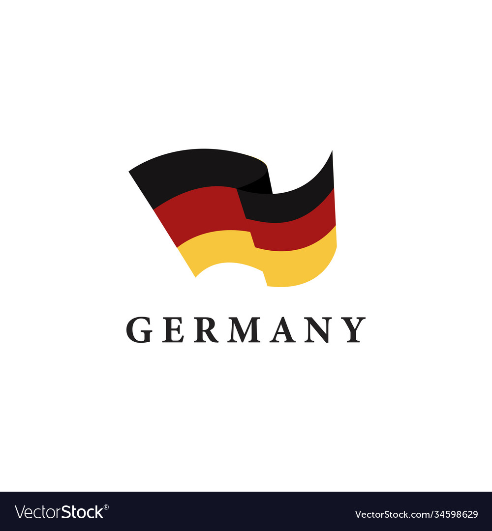 Simple flag logo icon germany german icon Vector Image