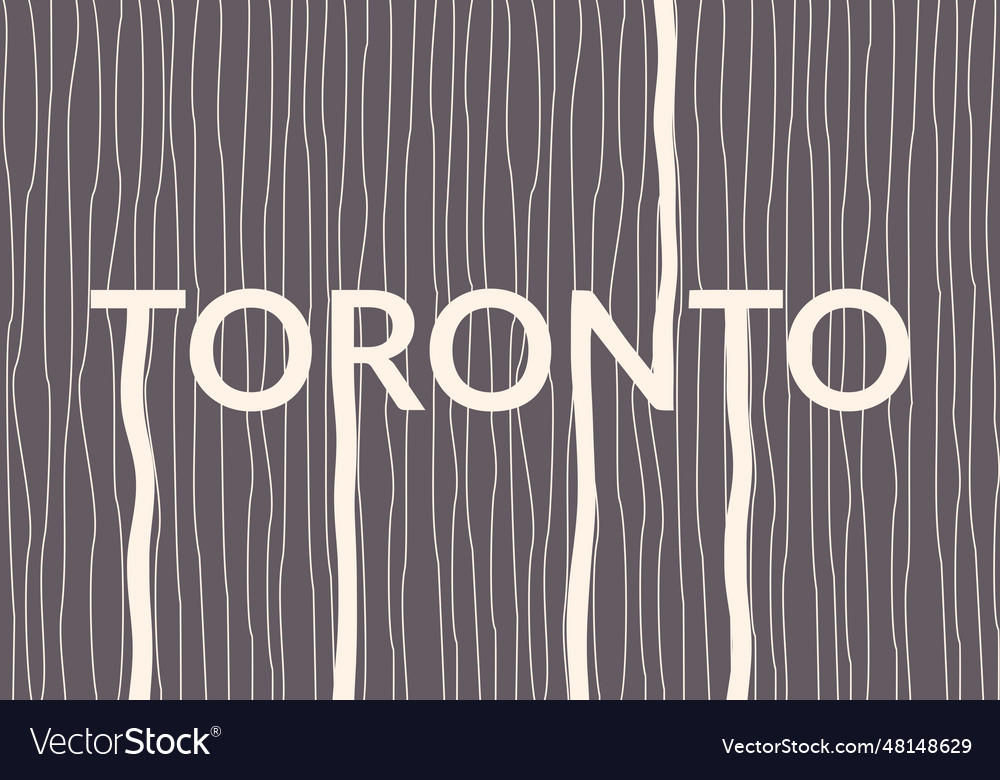 Toronto city of canada name in geometry style