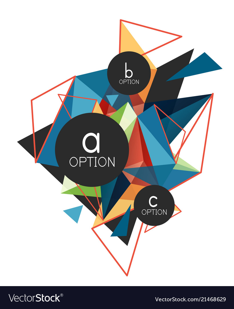 Triangle abstract background low poly vector image Triangle abstract background low poly