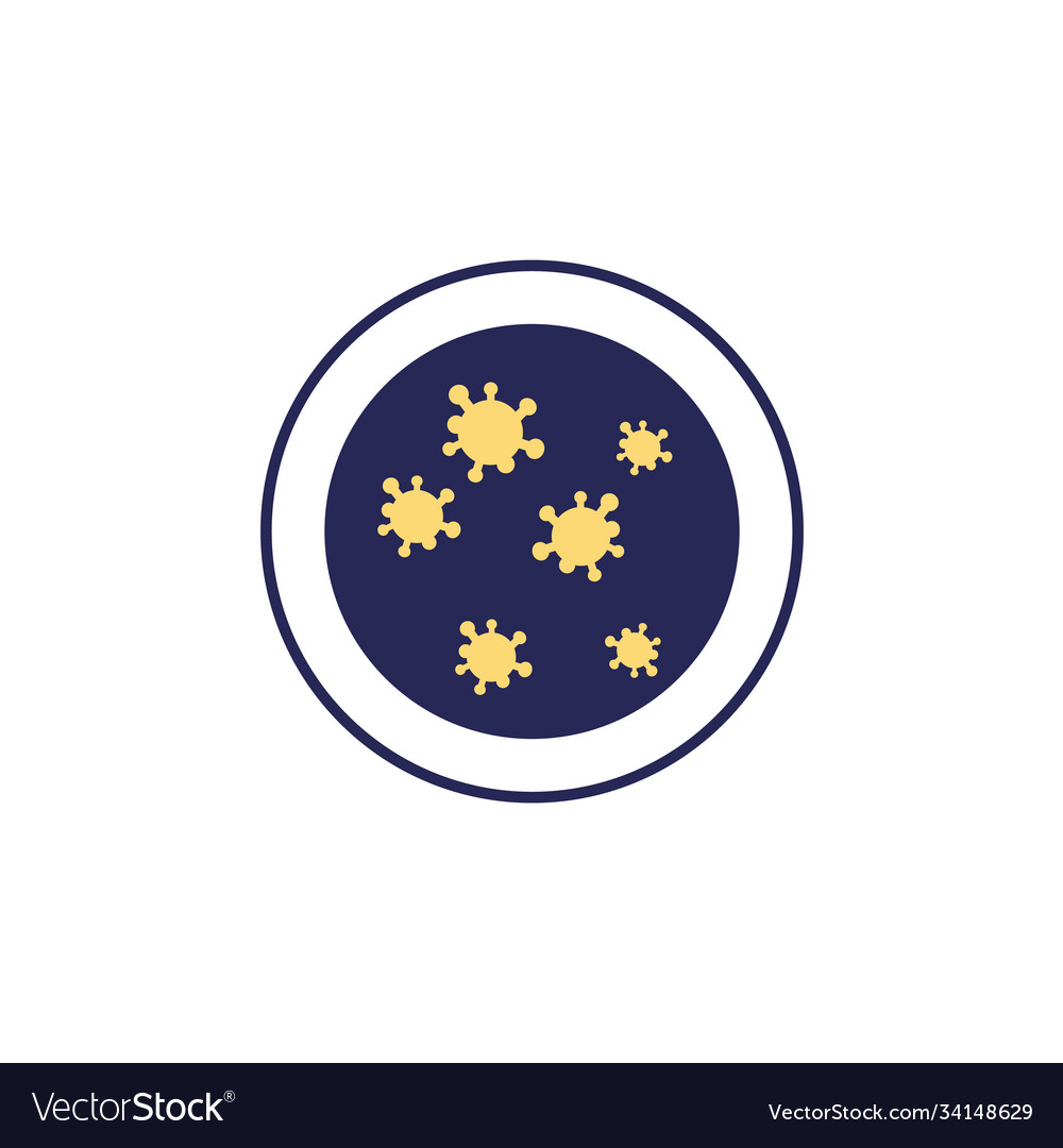 Virus icon simple element from allergy collection Vector Image Virus icon simple element from allergy collection