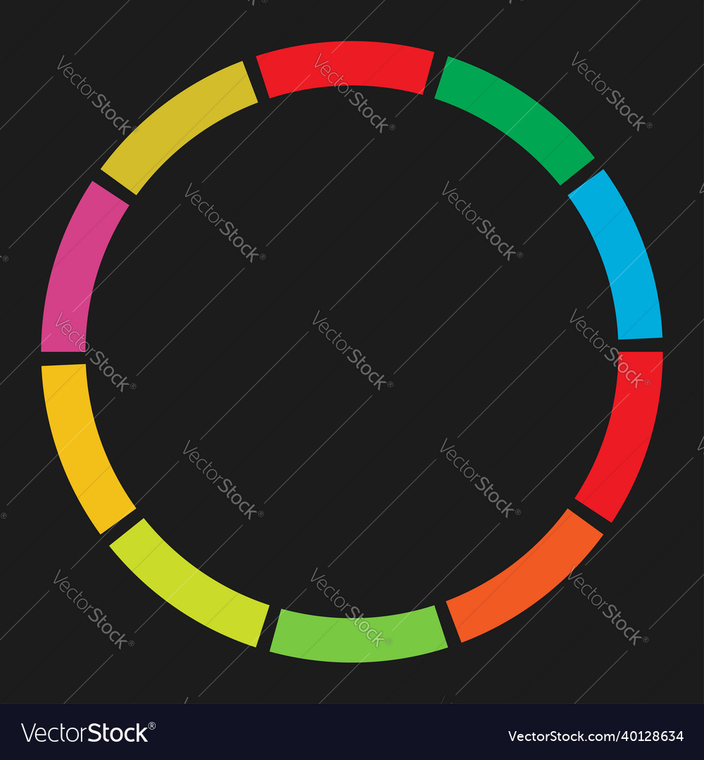 10 part section segmented circle abstract dashed vector image 10 part section segmented circle abstract dashed