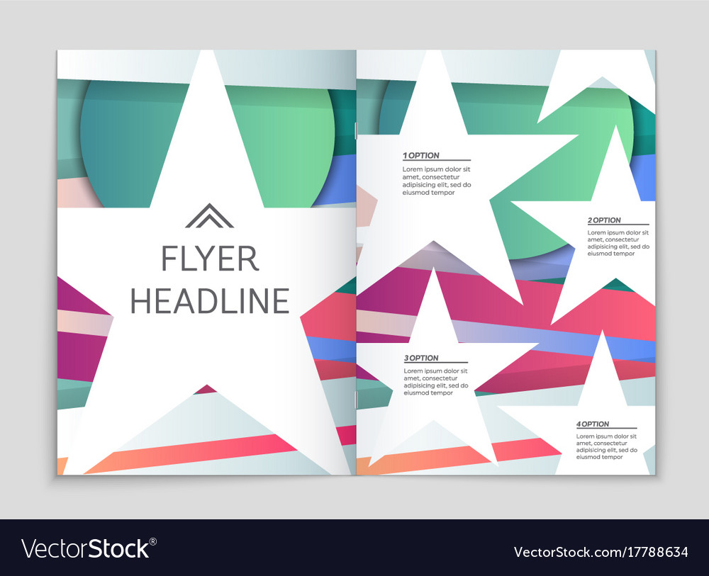Abstract layout background set for art
