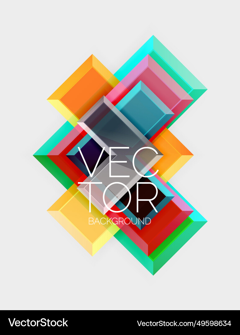 Arrow square geometric abstract background Vector Image