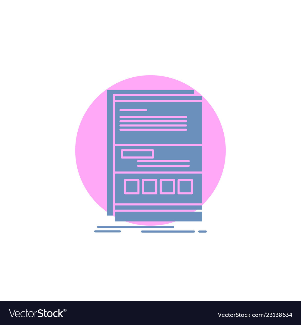 Browser dynamic internet page responsive glyph