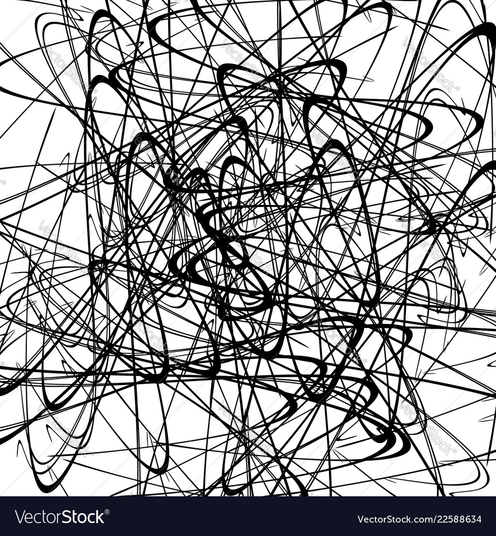 Chaotic random curved lines abstract artistic