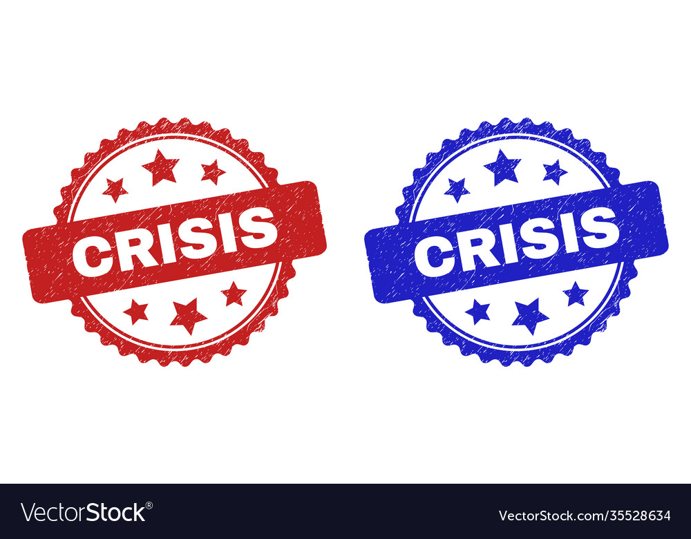 Crisis rosette stamp seals using grunged surface