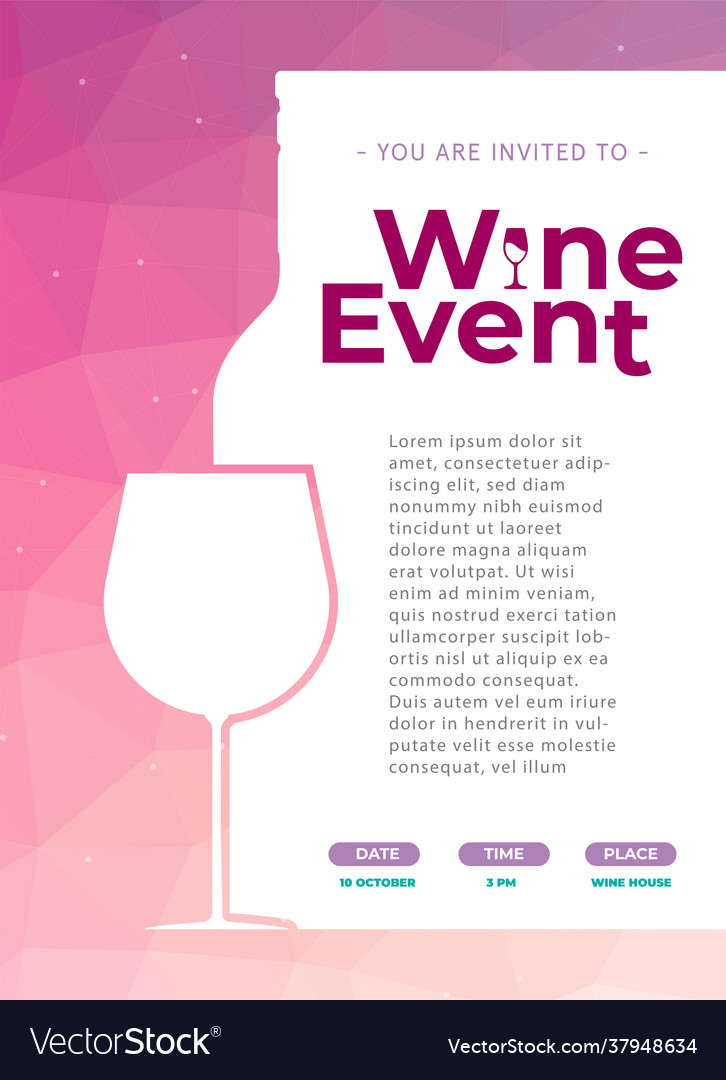 Design for wine event colorful background