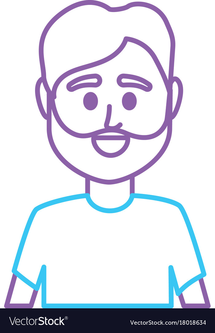 Linie avatar Mann mit T-Shirt Design