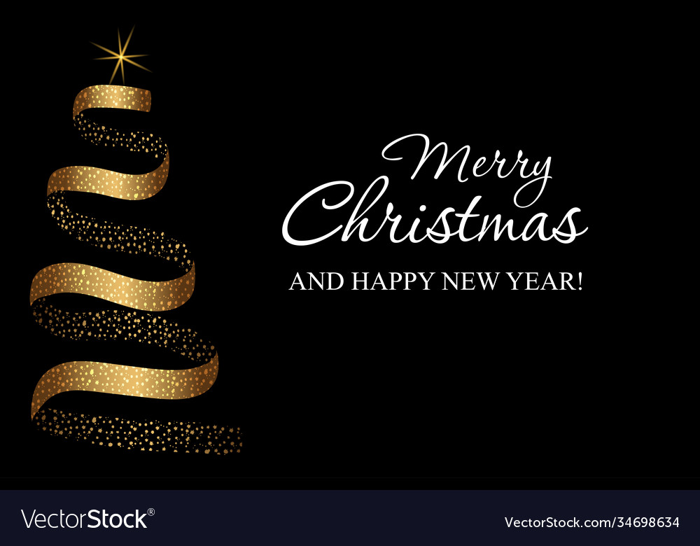 New year and christmas black background