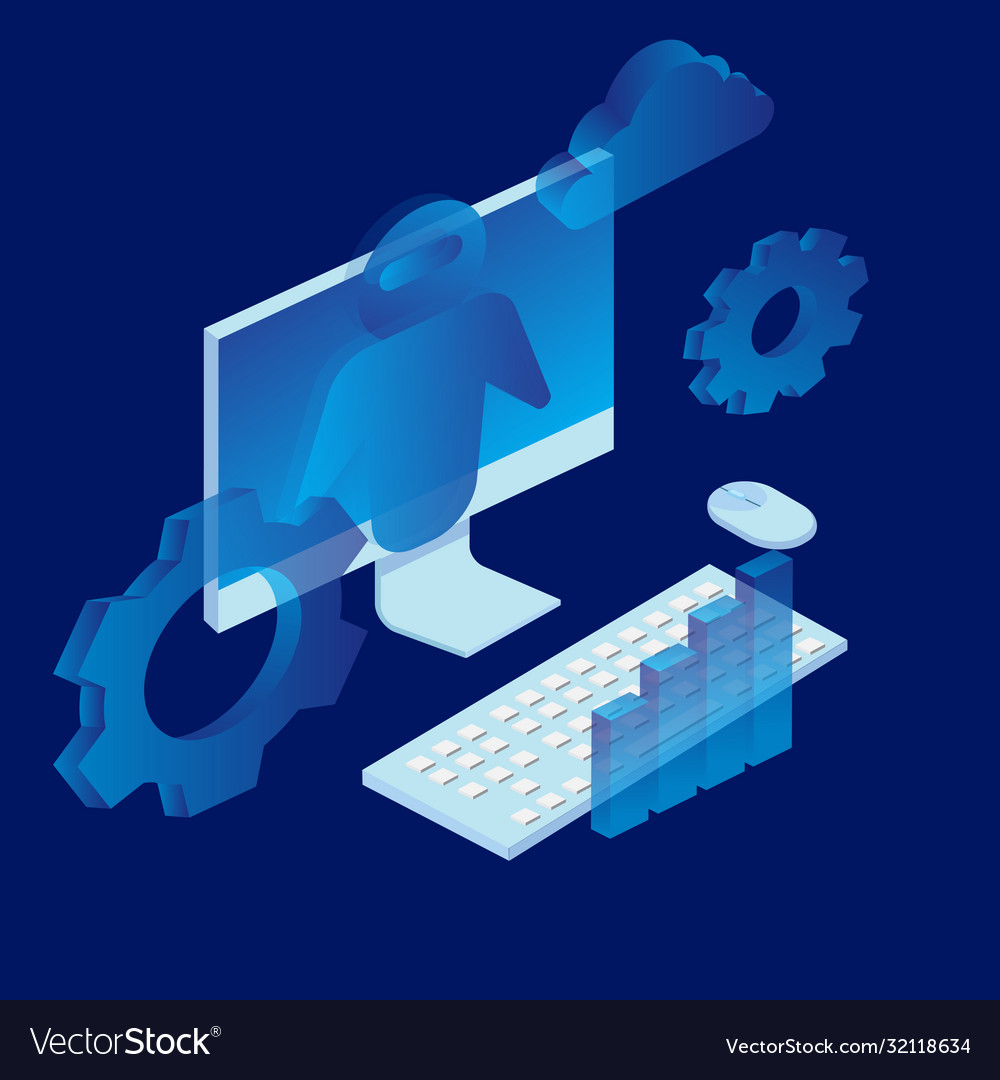 Rpa tools concepts isometric style