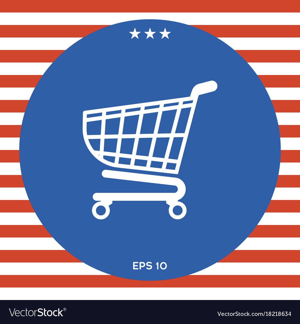 Shopping cart icon basket design