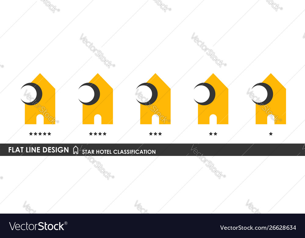 star-hotel-classification-5-royalty-free-vector-image