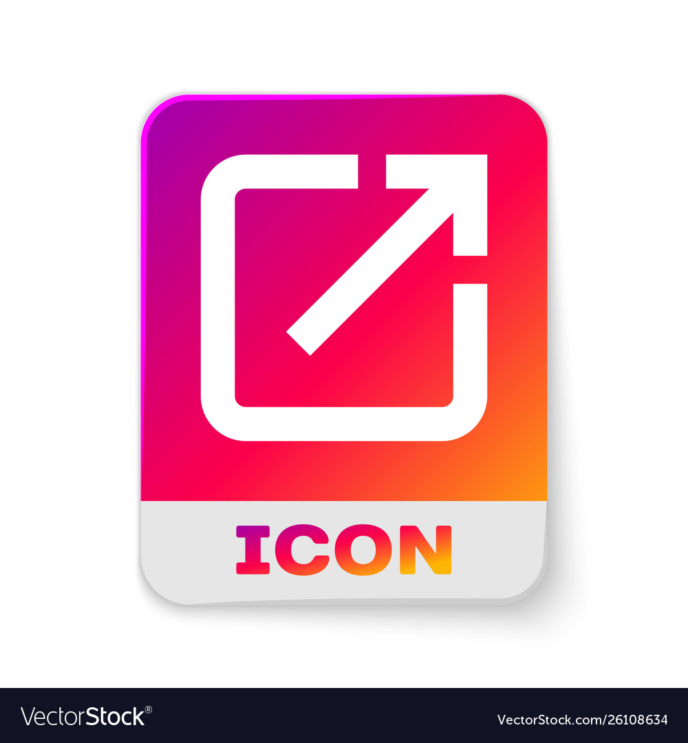 White open in new window icon isolated on