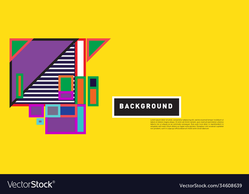 Abstract colorful rectangle background for banner vector image Abstract colorful rectangle background for banner