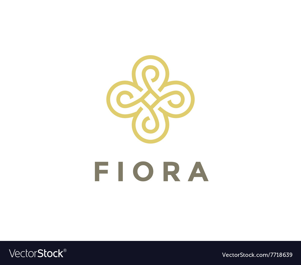 Download Abstract Flower Logo Royalty Free Vector Image