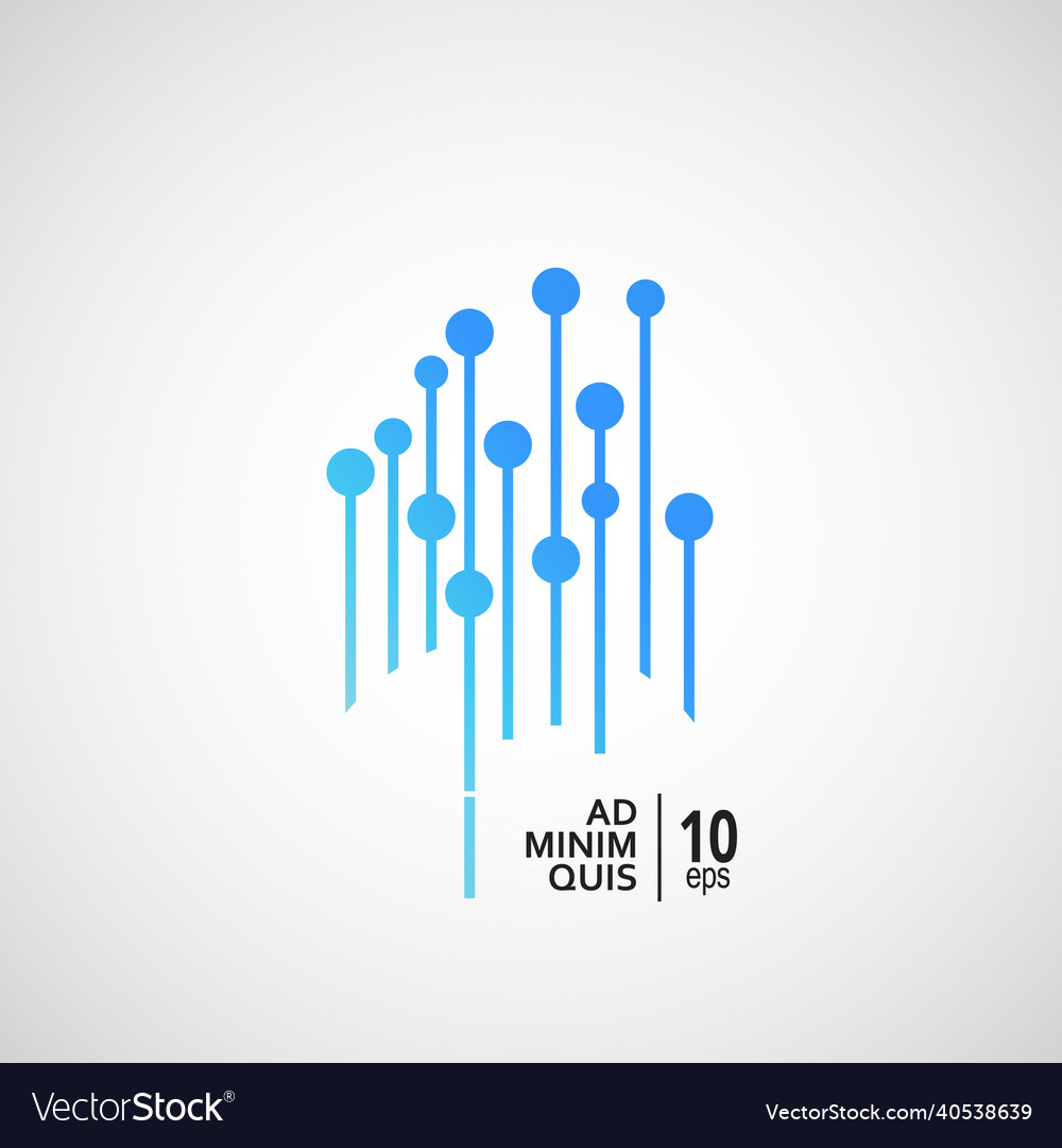Abstract lines with dots pattern vector image Abstract lines with dots pattern