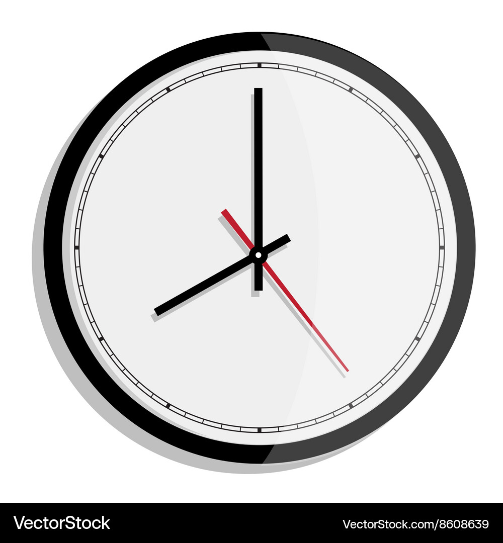 Classic wall clock Royalty Free Vector Image - VectorStock