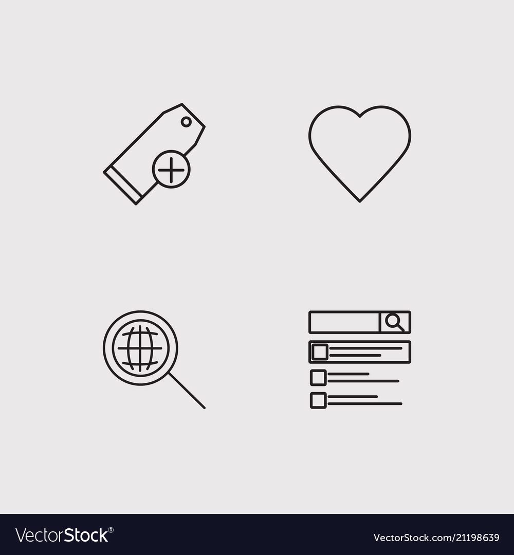 Commerce simple linear icons set outlined