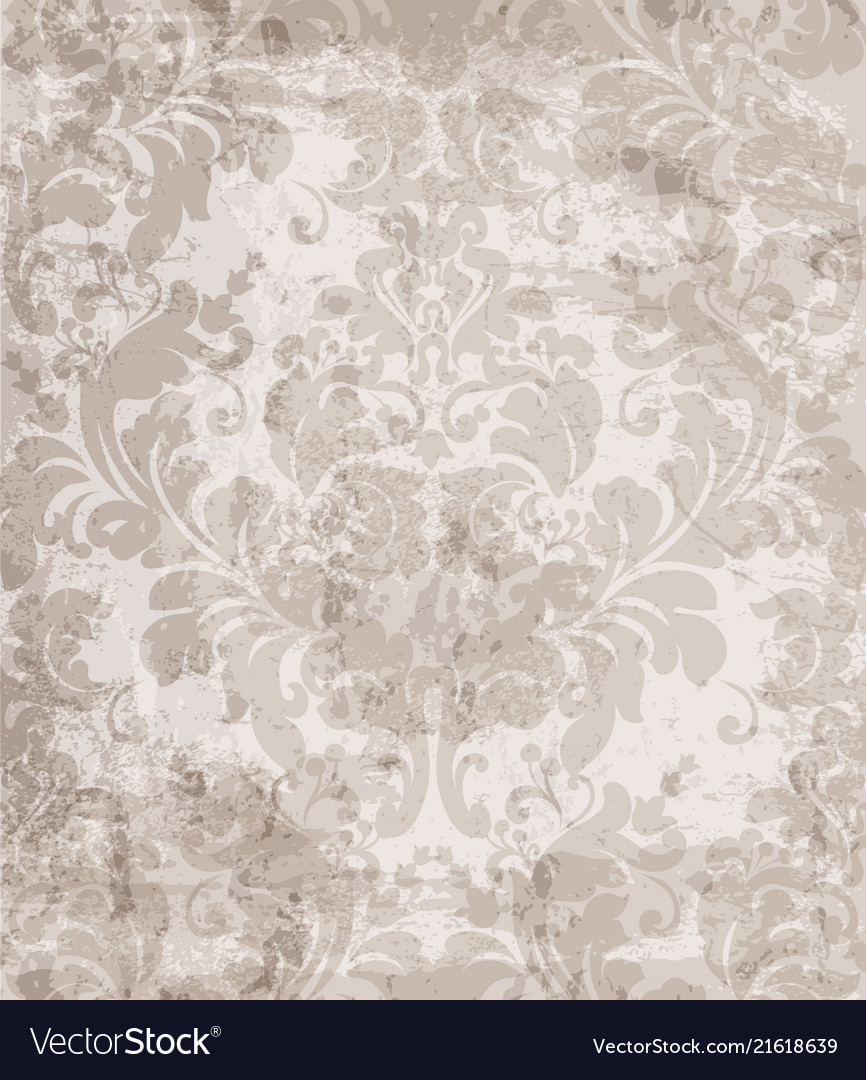 Damask pattern vintage baroque ornament