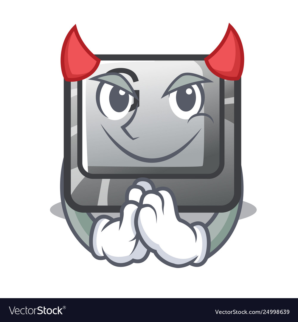 Devil button g in character shape