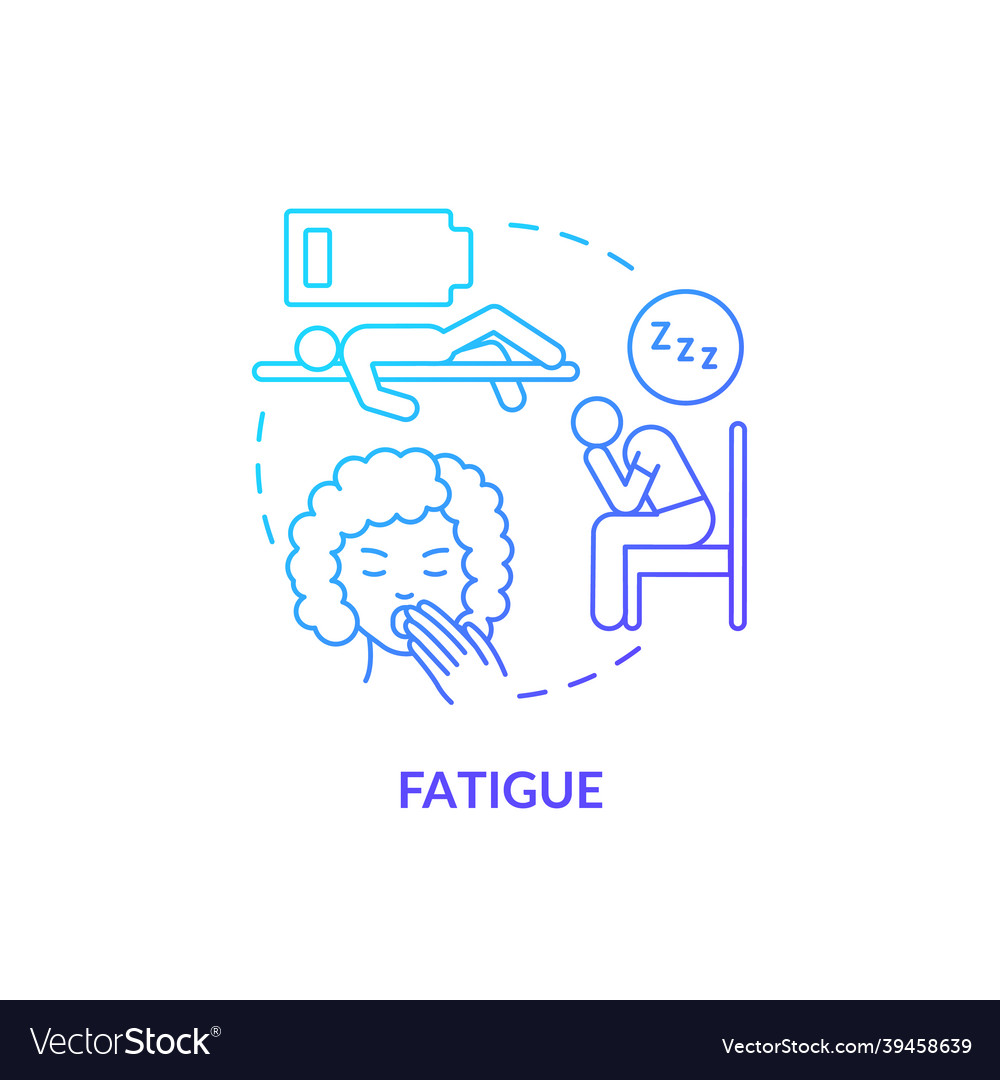 Fatigue Blue Gradient Concept Icon Royalty Free Vector Image Fatigue Blue Gradient Concept Icon Royalty Free Vector Image