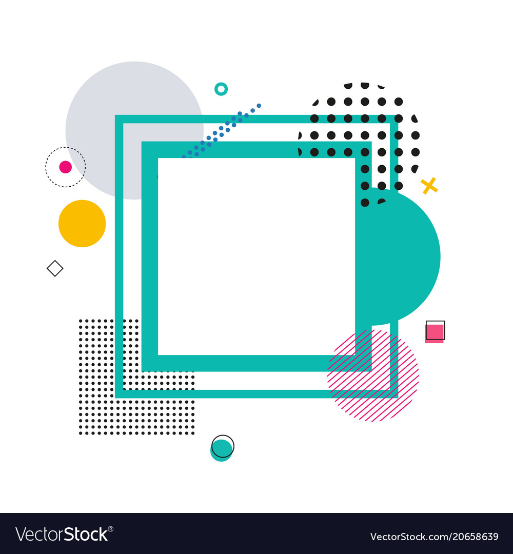 Frame and geometric pattern vector image Frame and geometric pattern