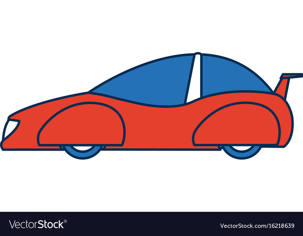 Futuristic car vehicle smart autonomous side view Vector Image