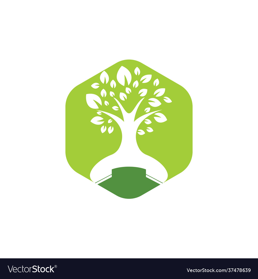 Handset tree icon design template Royalty Free Vector Image