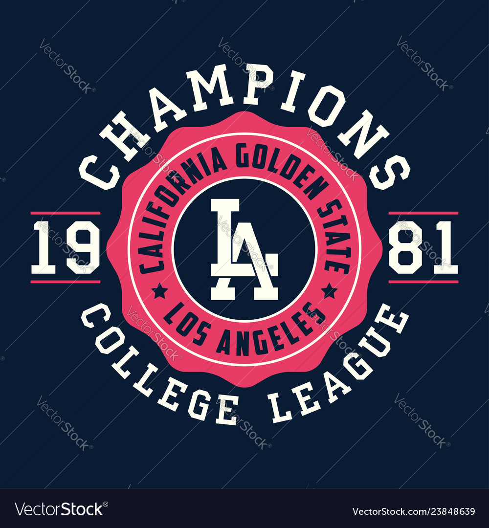La california typography for design clothes vector image La california typography for design clothes