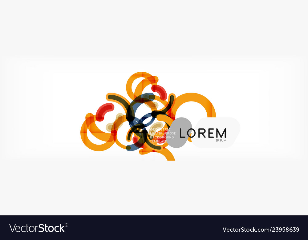Linear design circle background vector image Linear design circle background